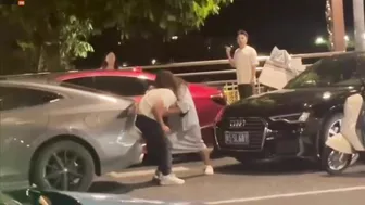 Husband Beats Wife In Public Until She Decides To Fight Back