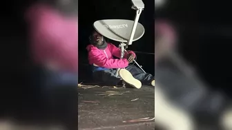 Man Catches Madman On Rooftop
