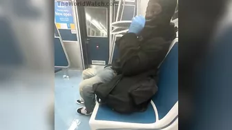 Man Sitting In Subway, Fully Capable Of Going Shopping