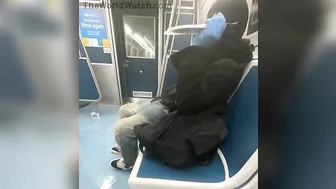 Man Sitting In Subway, Fully Capable Of Going Shopping