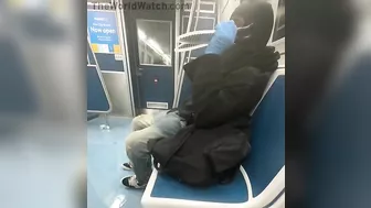 Man Sitting In Subway, Fully Capable Of Going Shopping