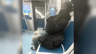 Man Sitting In Subway, Fully Capable Of Going Shopping