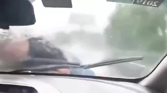 Man Was Stuck In Windshield At 110 Km/h