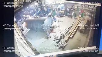A Man Was Welding A Large Tank When It Exploded In His Face