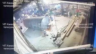 A Man Was Welding A Large Tank When It Exploded In His Face