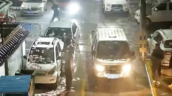 Man With IV Protection And A Pile Of Cash