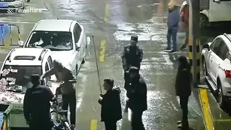 Man With IV Protection And A Pile Of Cash