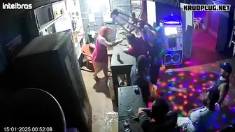 Man Beats Bartender With Stool
