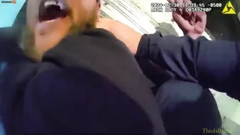 Man Tries To Attack Police Officer With Needle And Spits On Him