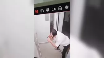 Man Trips In Elevator