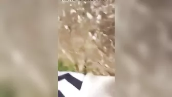 Idiot Girl Doing TikTok Stunt Near Railroad Tracks
