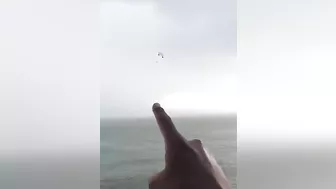 A Person Is Paragliding And The Parachute Falls Off