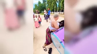 Playing Drums With Her Big Fat Tits