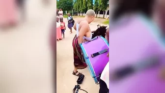 Playing Drums With Her Big Fat Tits
