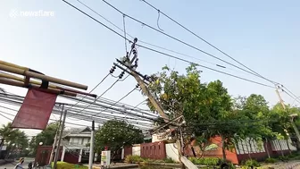 Porsche Loses Control And Crashes Into Telephone Pole