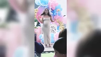 Pregnant Woman Shows Off Her Sexy Side At Gender Reveal Party