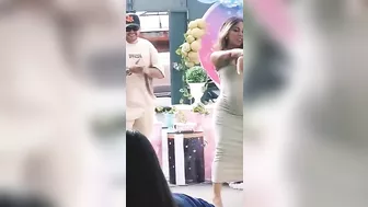 Pregnant Woman Shows Off Her Sexy Side At Gender Reveal Party