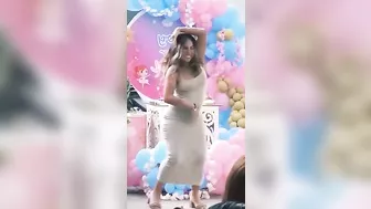 Pregnant Woman Shows Off Her Sexy Side At Gender Reveal Party