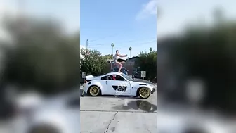 Pretty Blonde Tries Backflip On Boyfriend's Porsche