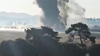 Raw Video Of The Plane Crash On Jeju Island, South Korea Today