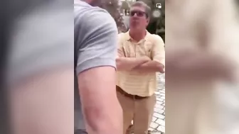 Rich Neighbor Thinks He Can Fight Like A Man