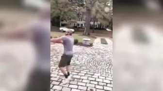 Rich Neighbor Thinks He Can Fight Like A Man
