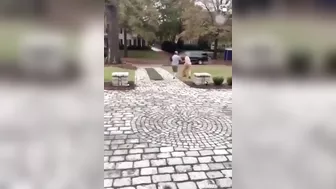 Rich Neighbor Thinks He Can Fight Like A Man