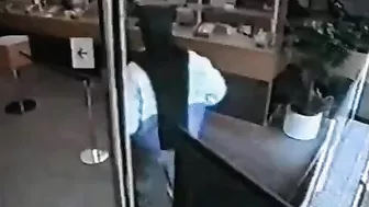 Robber Thought He Was Locked In Bank And Was Nearly Defeated By Door