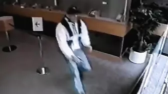 Robber Thought He Was Locked In Bank And Was Nearly Defeated By Door