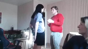 Russian Man Hits Girl In The Face, Another Man Intervenes