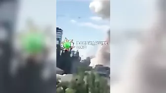 Russian Missile Hits Skyscraper