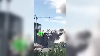 Russian Missile Hits Skyscraper