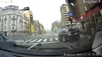 Horrifying Footage Shows A Driver Losing Control And Crashing Into A Pole
