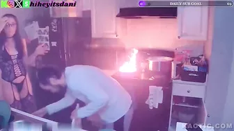 Sexy Ribbons Cause Kitchen Fire