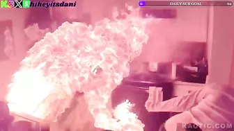 Sexy Ribbons Cause Kitchen Fire