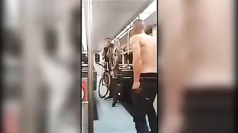 Shirtless Bully Gets Treatment On Subway