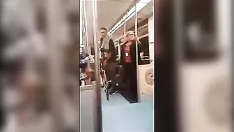Shirtless Bully Gets Treatment On Subway