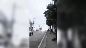 Skateboard Boy Running On The Street
