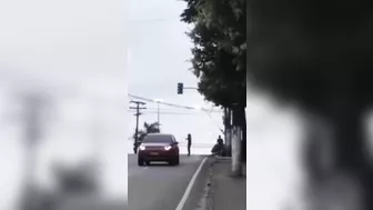 Skateboard Boy Running On The Street
