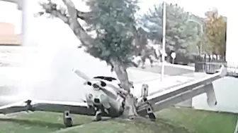 Small Plane Hits Tree