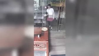 Broken Glass Door