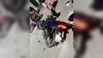 Speeder Ignores Stop Sign But Hits New One