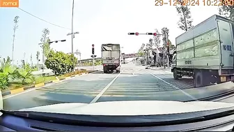 Speeding Scooter Driver Falls Facefirst Into Back Of Truck