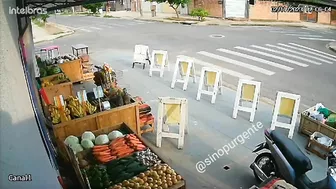 Speeding Cyclist Falls On Road