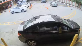 CCTV Footage Shows Car Crashing Into Hospital Emergency Room