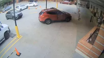 CCTV Footage Shows Car Crashing Into Hospital Emergency Room