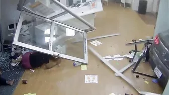 CCTV Footage Shows Car Crashing Into Hospital Emergency Room