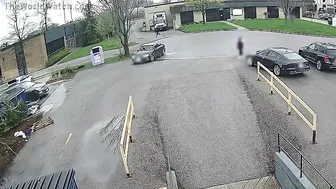 Surveillance Video Shows York Regional Police Officer Being Hit By Car