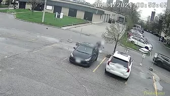 Surveillance Video Shows York Regional Police Officer Being Hit By Car