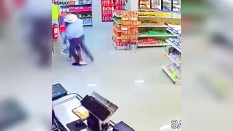 The Moment When The Old Cowboy's Glasses Fell Off